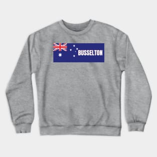 Busselton City in Australian Flag Crewneck Sweatshirt